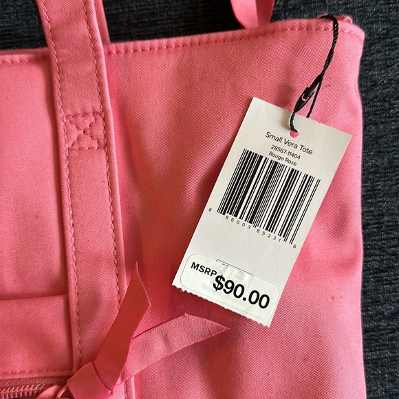 Vera Bradley Women’s Small Vera Tote in Rouge Rose - Picture 9 of 12